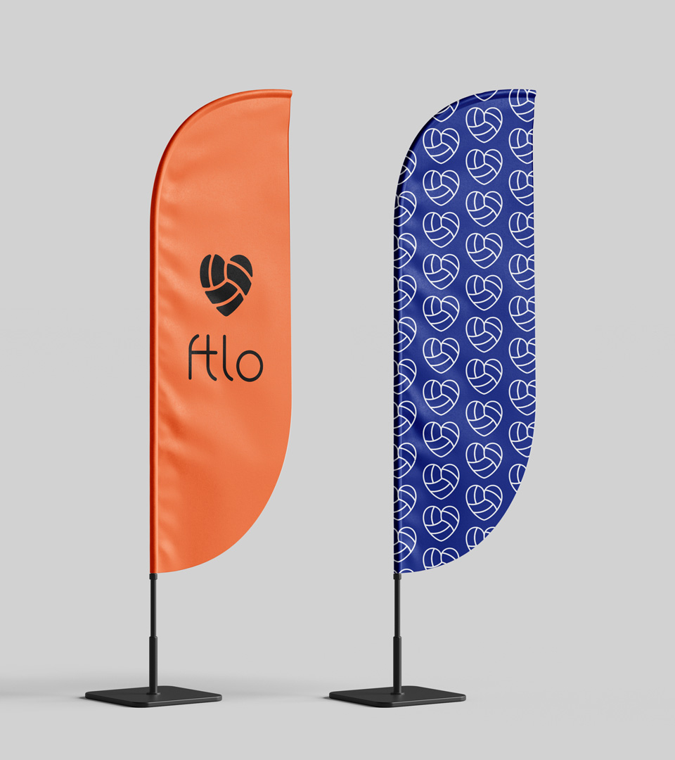 Ftlo feather blade flag mockup.