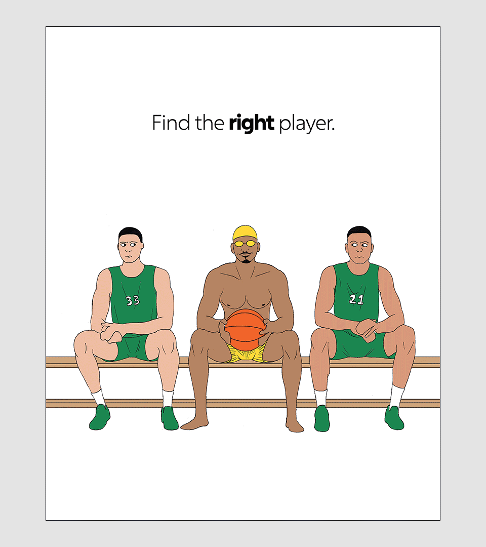 Gif flipping through the social media post concept sketches for the ad campaign.