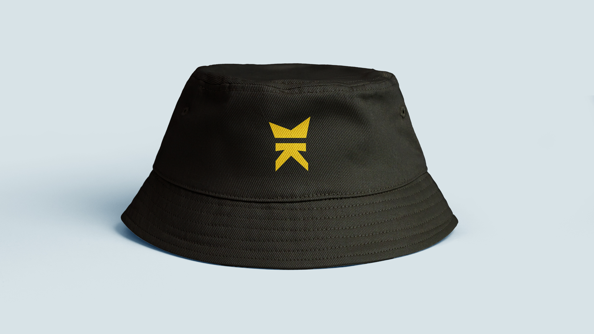 Bucket hat mockup with a logo.