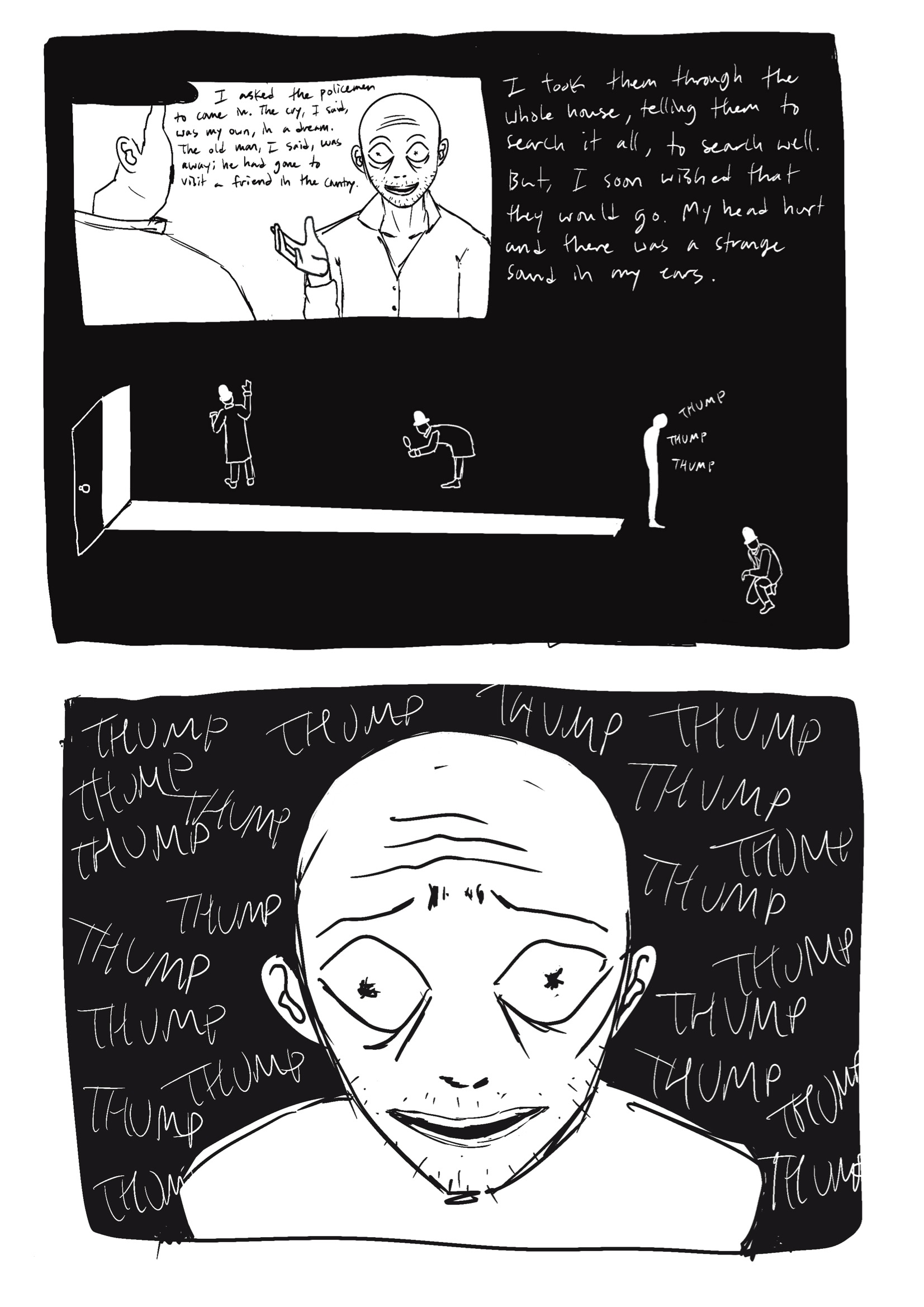 The Tell-Tale Heart comic illustration page 2.
