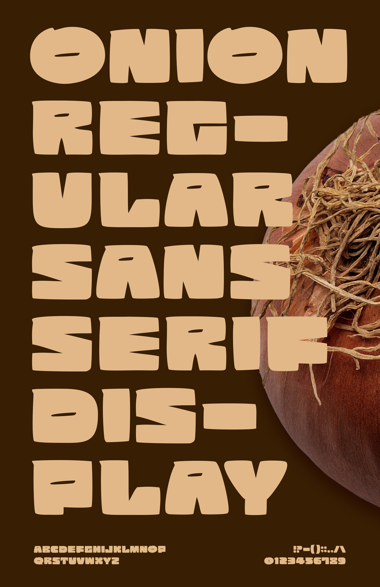 Onion typography poster.