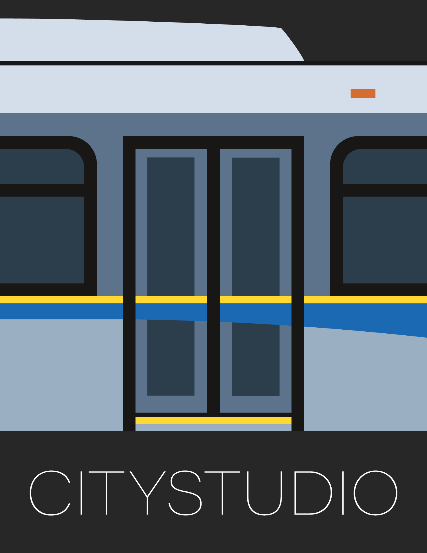 Transit bus poster design.