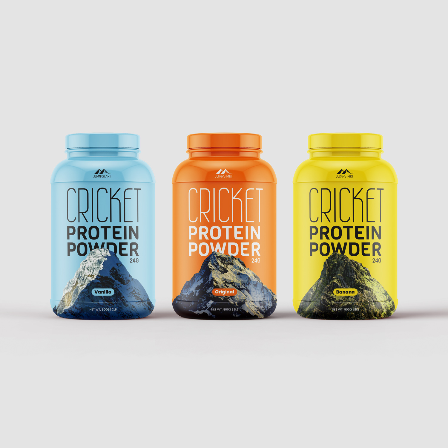 Jumpstart sustainable cricket protein powder packaging project.