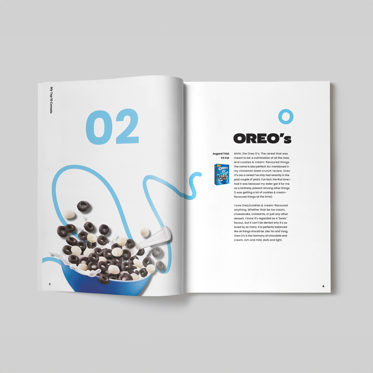 Oreo's spread from Top 10 Cereal Book.